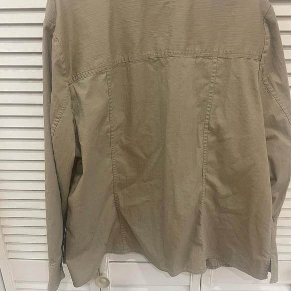 Khaki CJ Banks jacket with snaps Size 3X - Picture 8 of 8